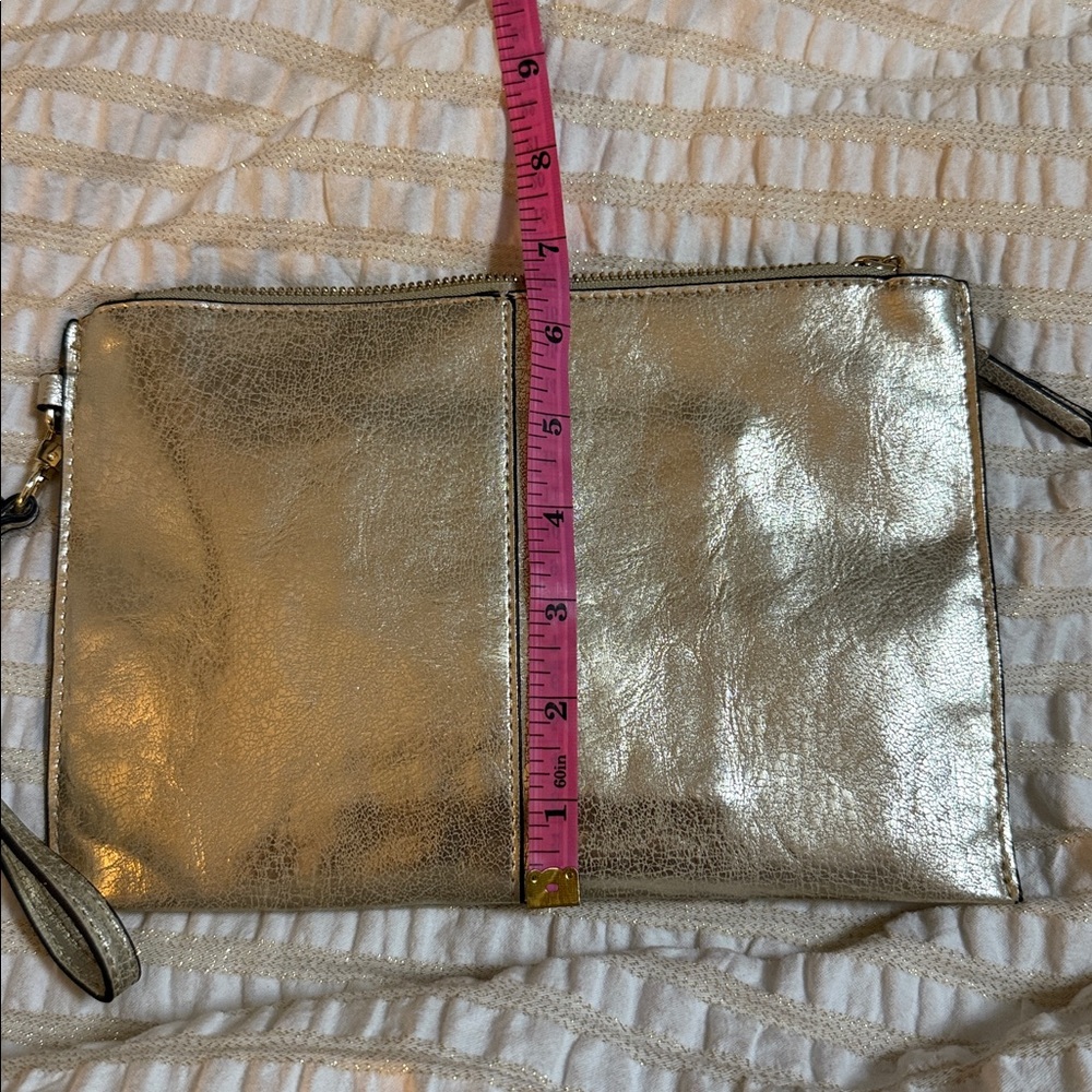 INC International Concepts Metallic Gold Wristlet - Picture 9 of 9